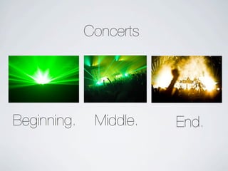 Concerts




Beginning.    Middle.   End.
 