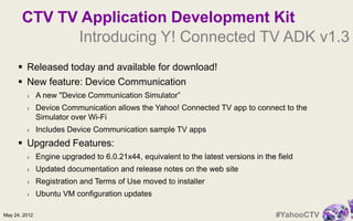 Yahoo! Connected TV - Developer Event - Device Communication | PPTX