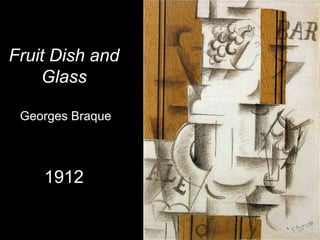 Fruit Dish and
    Glass

 Georges Braque




    1912
 