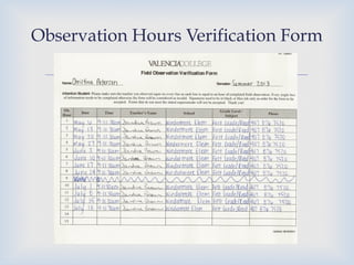 –
Observation Hours Verification Form
 