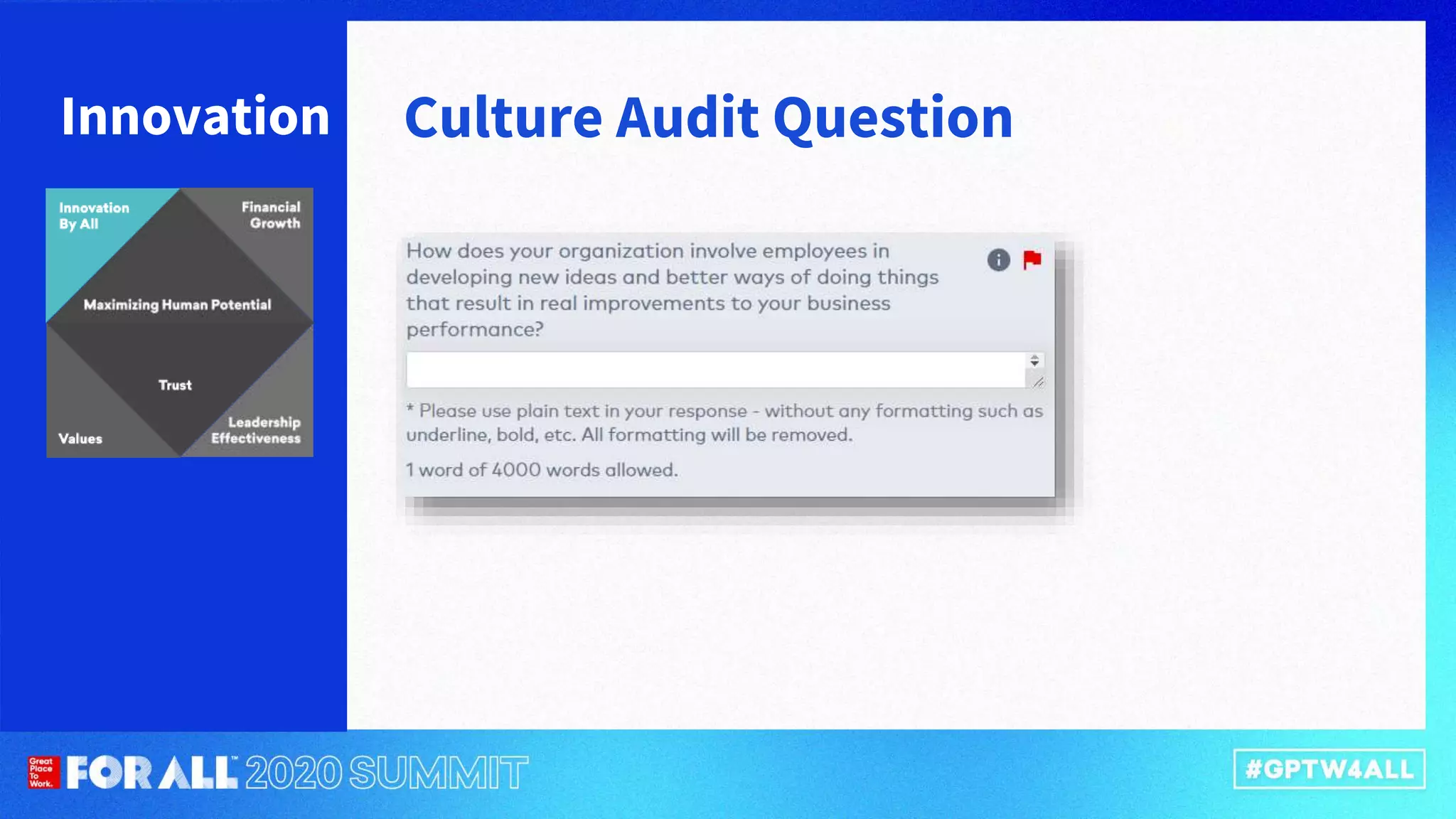 Culture Audit QuestionInnovation
 