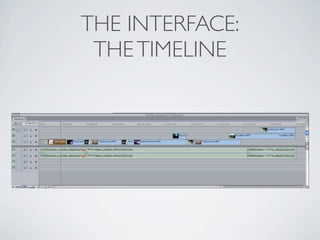 THE INTERFACE:
 THE TIMELINE
 