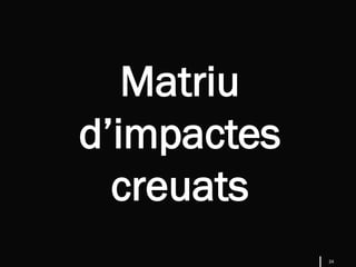 24
Matriu
d’impactes
creuats
 