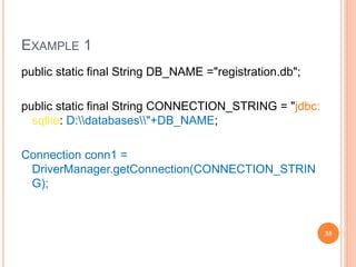 Final Database Connectivity in JAVA.ppt