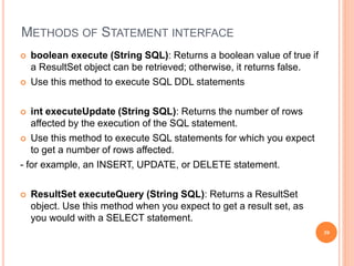 Expect In Sql Final Database Connectivity in JAVA.ppt