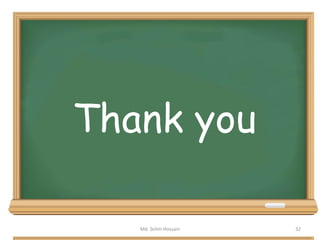 Md. Selim Hossain
Thank you
32
 