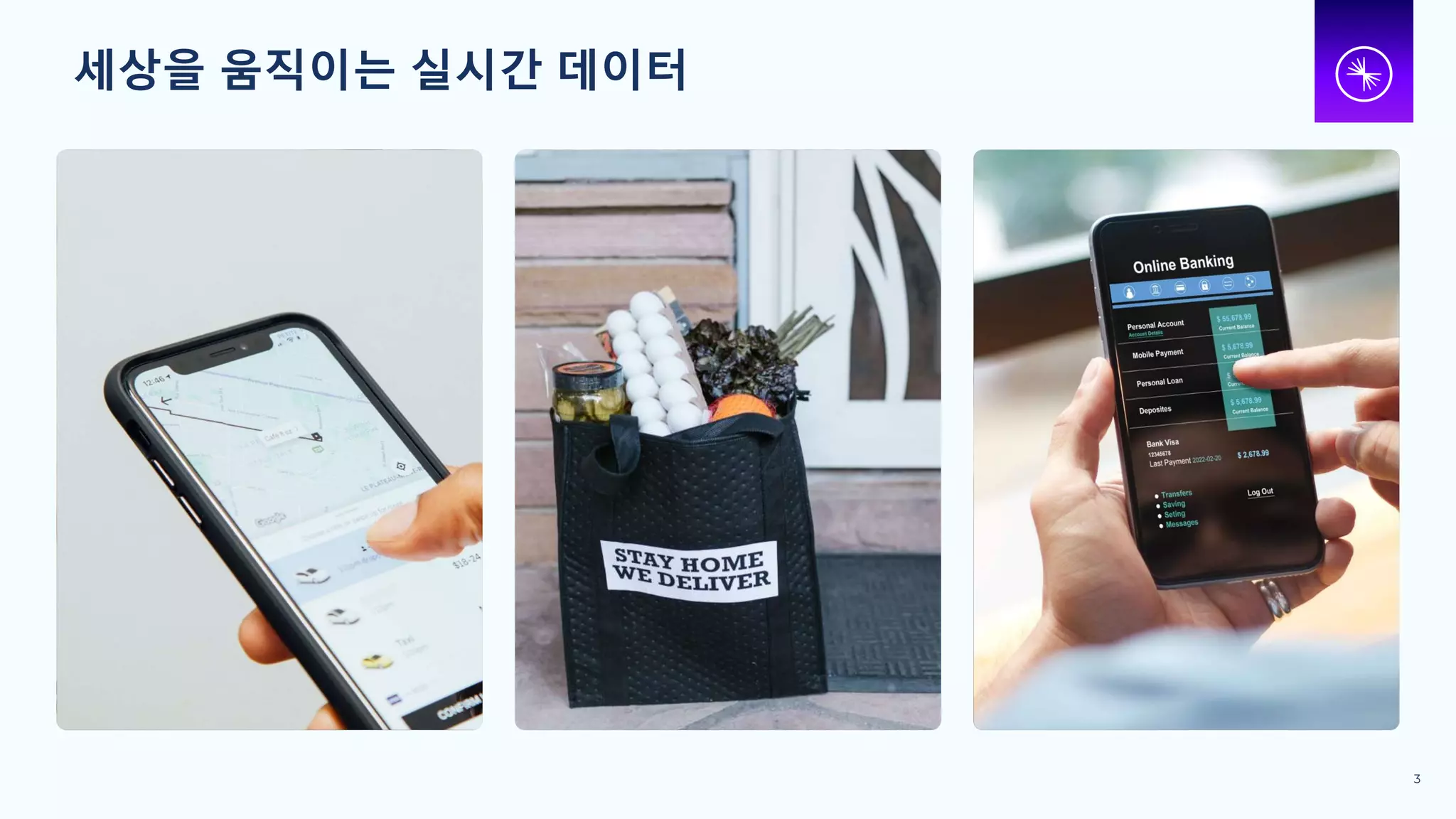 세상을 움직이는 실시간 데이터
3
 