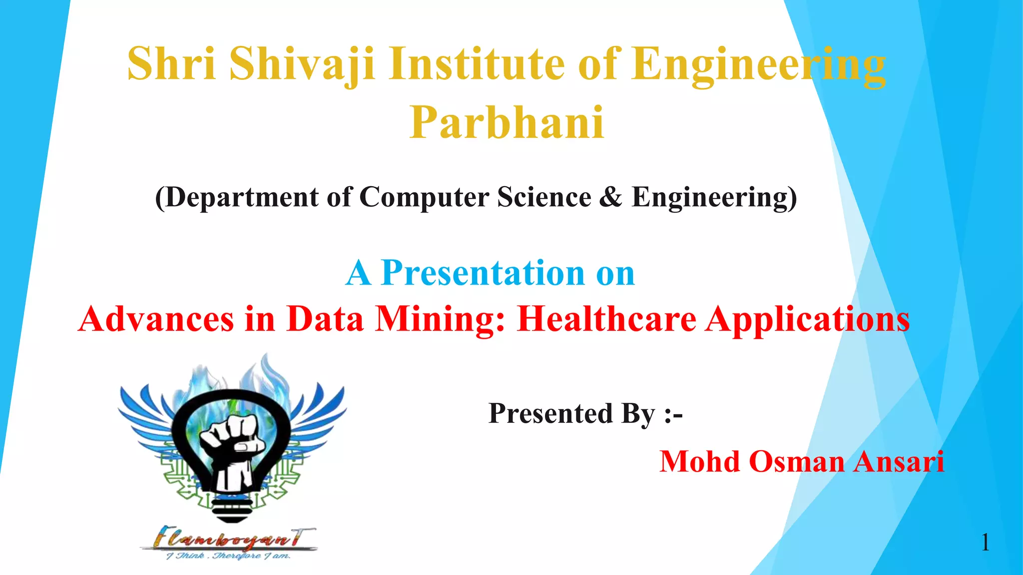 Data Mining : Healthcare Application | PDF | Databases | Computer ...