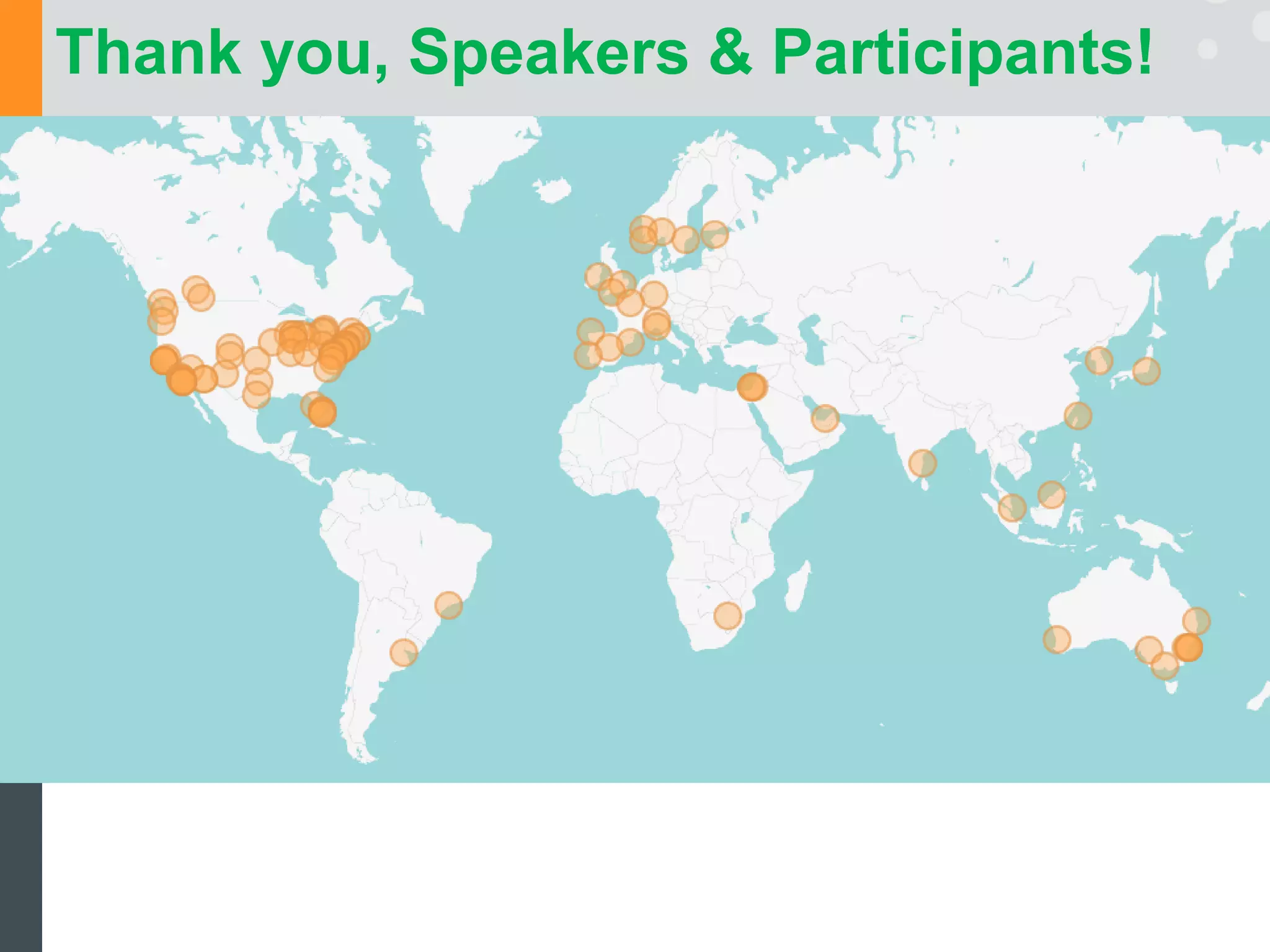 Thank you, Speakers & Participants!
 