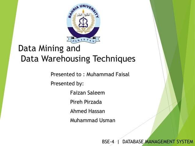 Data warehousing and Data mining | PPT