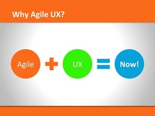 Why Agile UX? 
 