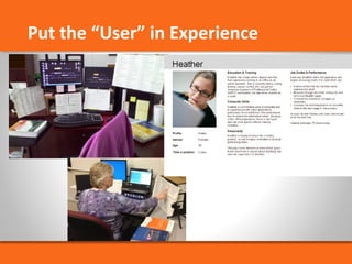 Put the “User” in Experience 
 