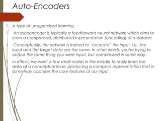 Auto Encoder Unsupervised Learning deeplearning | PPT