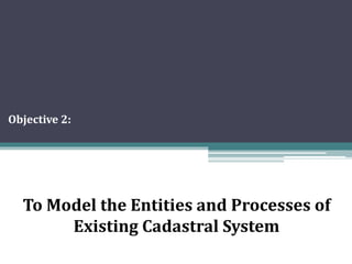 • Study contributed to International FIG “Cadastral Template”
initiative:
• Pakistan Country cadastral profile is available online at:
http://www.cadastraltemplate.org/
28
1.6 Cadastral Template of Pakistan
 
