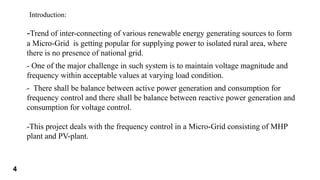 AN ACTIVE POWER CONTROL STRATEGY FOR HYBRID MICRO-HYDRO AND ...