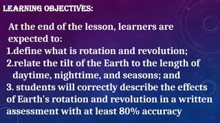 FINAL DEMO 4RTH SCIENCE 7.EARTH ROTATION | PPTX