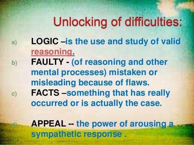Unsupporteed Facts Examples Unsupported Facts Means _ Daily Lesson Log English (Fallacy) – AZBWA