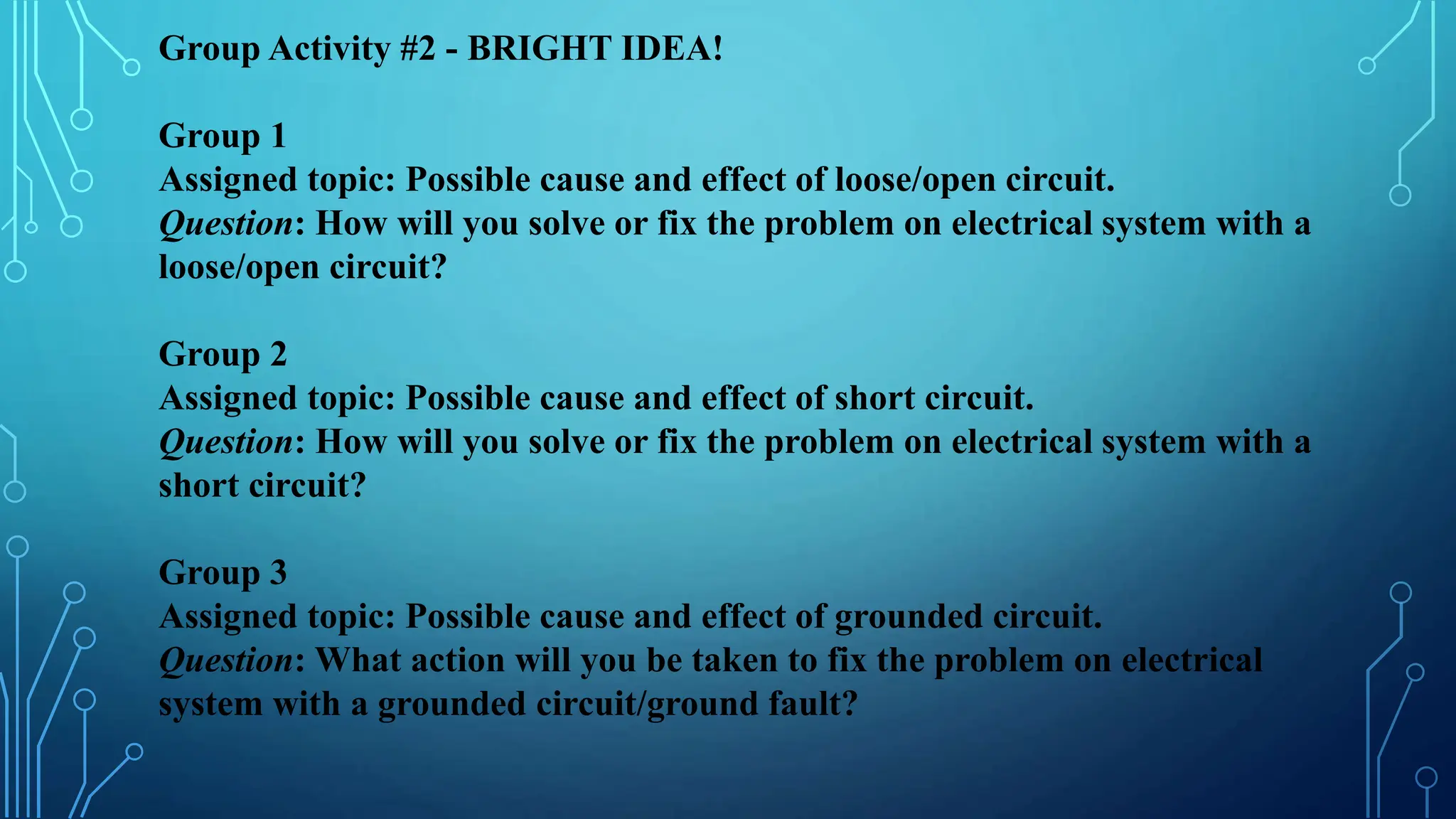 Trouble shooting electrical defects in ELECTRICAL INSTALLATION | PPTX