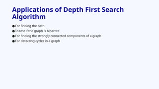 Comprehensive Guide to Depth First Search Algorithm in Graphs | PPTX