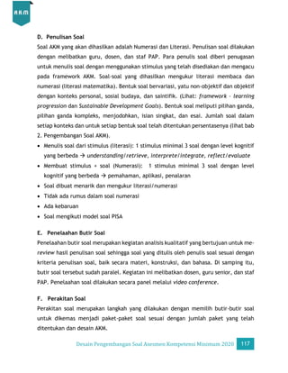 Desain Pengembangan Soal AKM