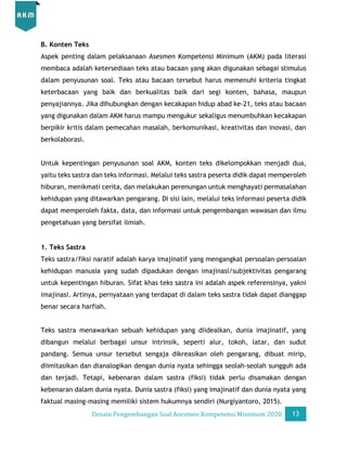 Desain Pengembangan Soal AKM