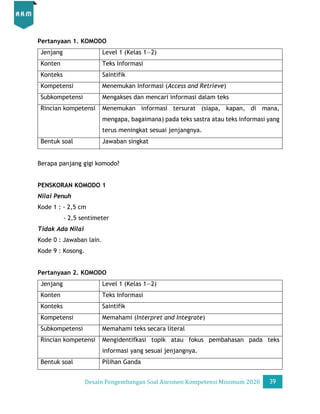 Desain Pengembangan Soal AKM