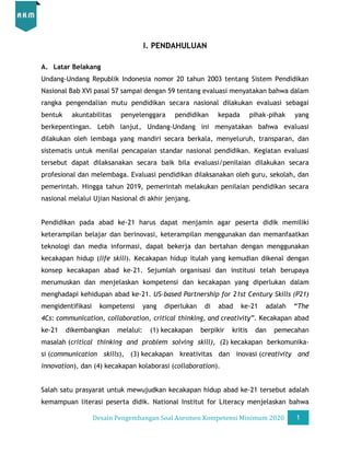 Desain Pengembangan Soal AKM