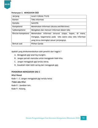 Desain Pengembangan Soal AKM