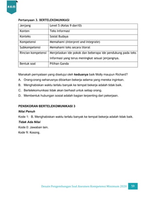 Desain Pengembangan Soal AKM