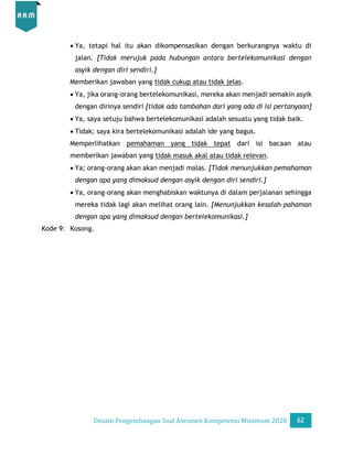 Desain Pengembangan Soal AKM