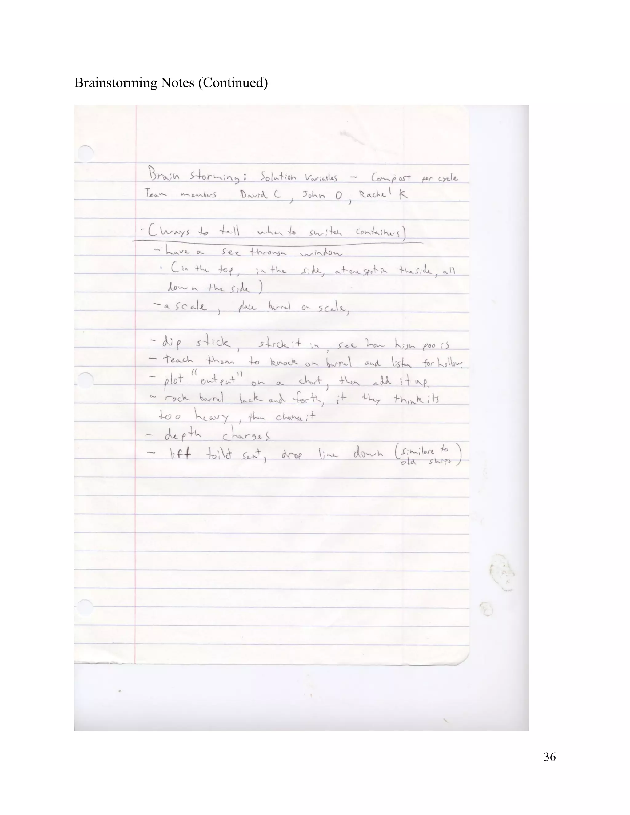 Brainstorming Notes (Continued)




                                  36
 