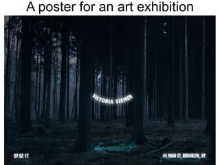 A poster for an art exhibition
 