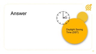 Answer
17
Daylight Saving
Time (DST)
 