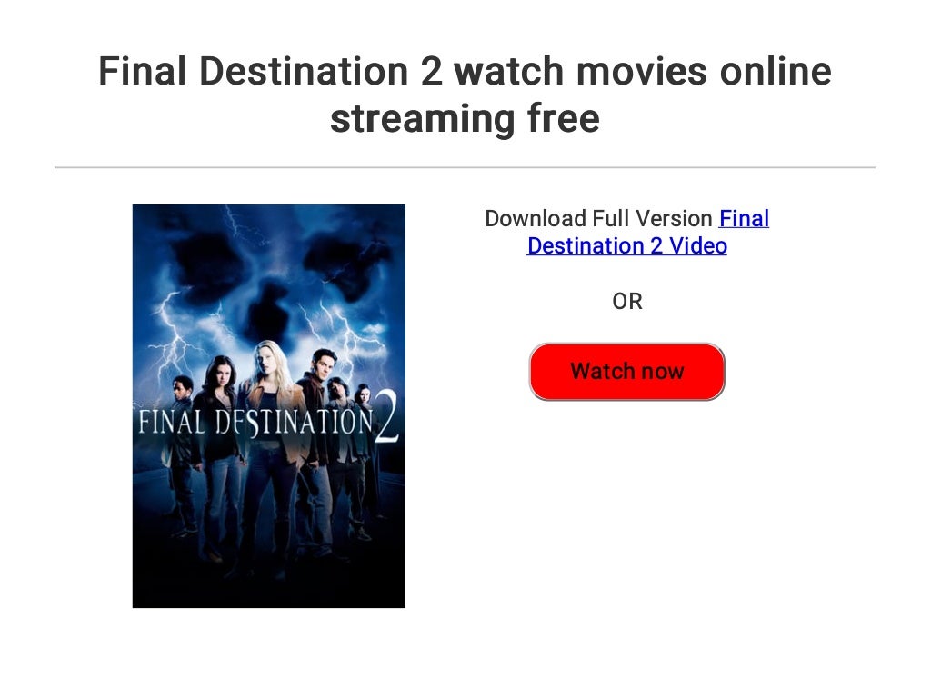final destination 2 in hindi watch online final destination 2 in hindi watch online