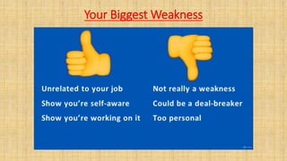 Your Biggest Weakness
 
