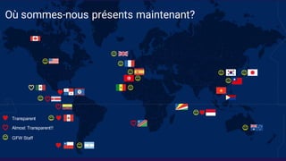 Où sommes-nous présents maintenant?
Transparent
Almost Transparent!!
GFW Staff
 