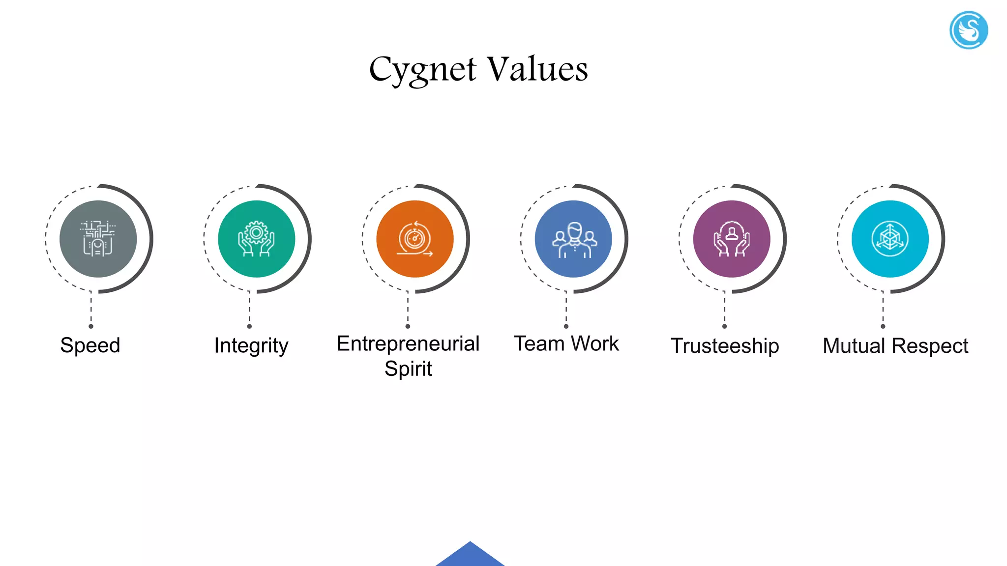 Cygnet Values
Speed Entrepreneurial
Spirit
Integrity Team Work Trusteeship Mutual Respect
 