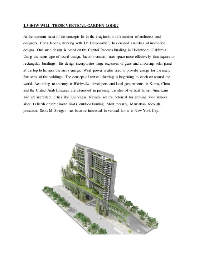 Vertical garden thesis image