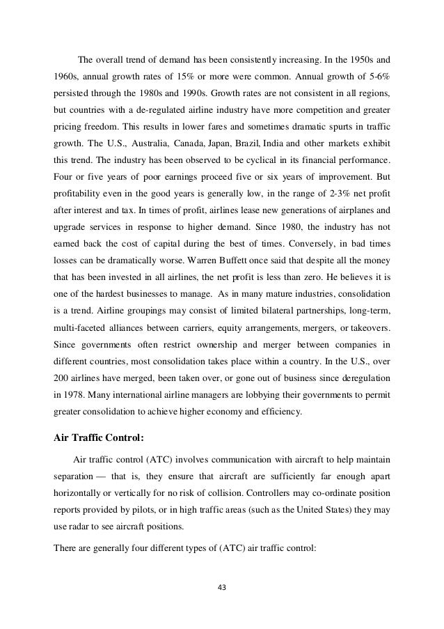 Dissertation on airline industry