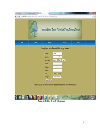 Screen shot 2: Registration page 
54 
 