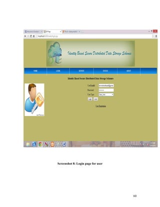 Screenshot 8: Login page for user 
60 
 
