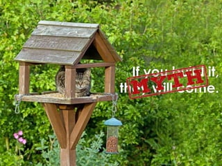 If you build it,
they will come.
 