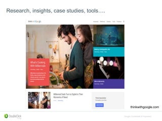Google Confidential & Proprietary
Research, insights, case studies, tools….
thinkwithgoogle.com
 