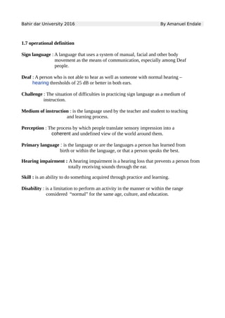 Problem Statement For Sign Language Practice and challemges of sign language as a medium of instruction | PDF
