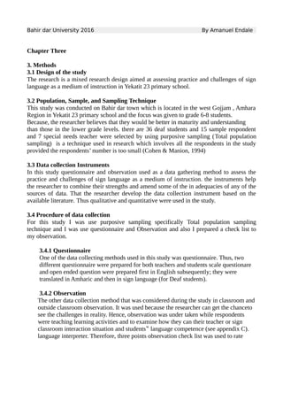 Problem Statement For Sign Language Practice and challemges of sign language as a medium of instruction | PDF