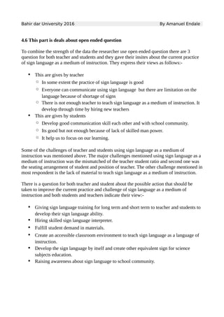 Problem Statement For Sign Language Practice and challemges of sign language as a medium of instruction | PDF