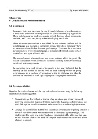 Problem Statement For Sign Language Practice and challemges of sign language as a medium of instruction | PDF