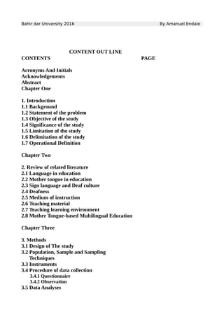 Problem Statement For Sign Language Practice and challemges of sign language as a medium of instruction | PDF