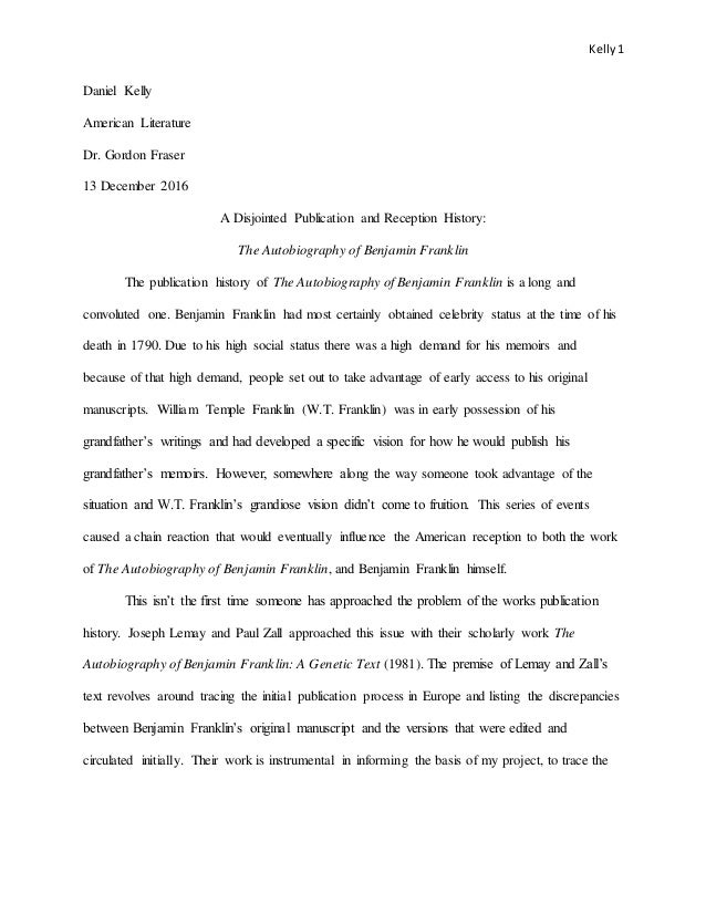 benjamin franklin essay