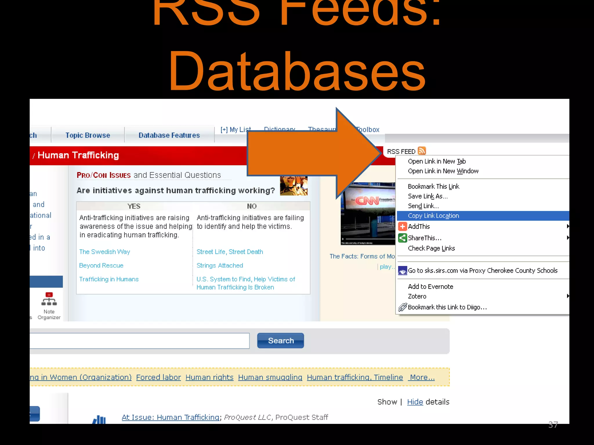RSS Feeds:
Databases

37

 